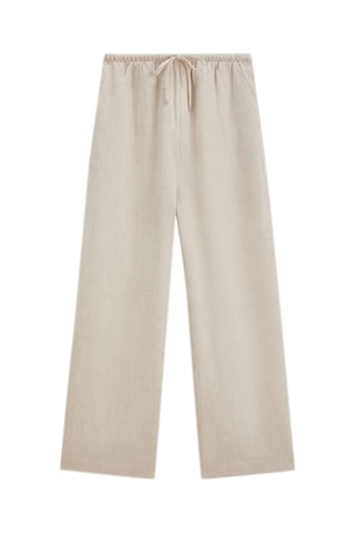 Rechte Linnen Broek - Beige