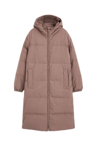 Gewatteerde Jas met Capuchon - Bruin