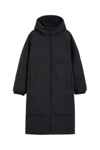 Gewatteerde Jas met Capuchon - Zwart