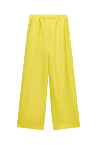 Rechte Linnen Broek - Geel