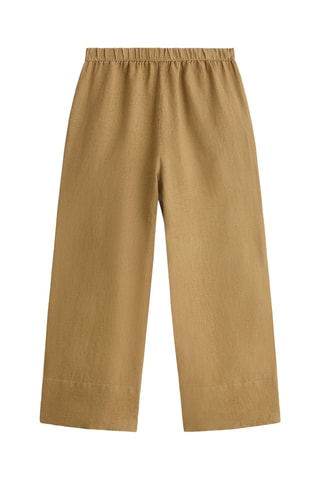 Linnen Broek Wide Legs - Kaki