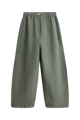 Linnen Broek Wide Legs - Groen