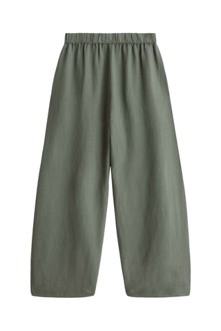 Linnen Broek Wide Legs - Groen