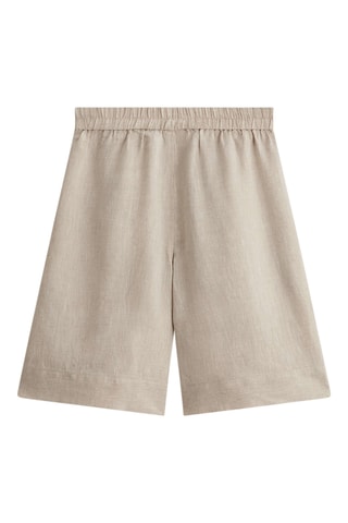 Linnen Bermuda - Beige