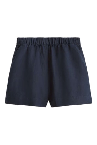 Linnen Short - Marineblauw