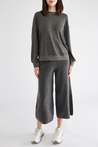 Driekwart Broek - Gemêleerd Donkergrijs