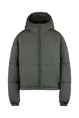 Gewatteerde Jas met Capuchon - Kaki