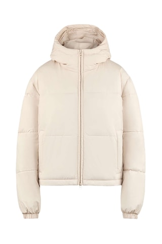 Gewatteerde Jas met Capuchon - Beige