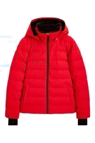 Gewatteerde Jas met Capuchon - Rood