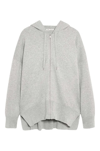 Vest met Capuchon - Gemêleerd Grijs