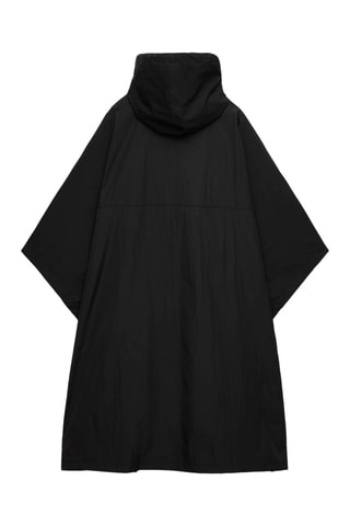 Poncho met Capuchon - Zwart