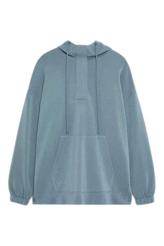 Oversized Sweater met Capuchon - Blauwgrijs