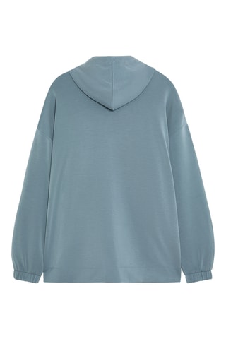 Oversized Sweater met Capuchon - Blauwgrijs