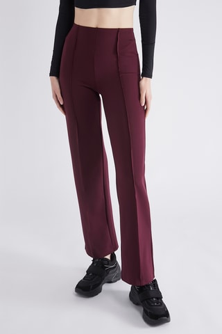 Broek Hoge Taille - Bordeauxrood