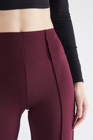 Broek Hoge Taille - Bordeauxrood