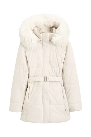 Gewatteerde Jas met Capuchon - Gebroken Wit