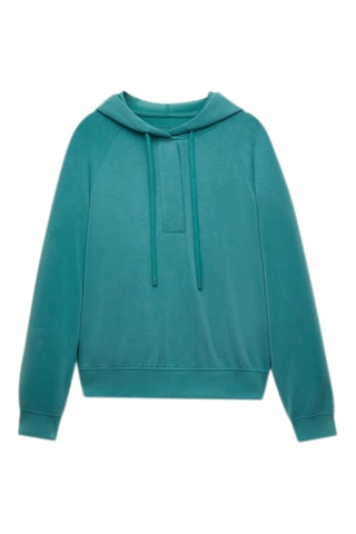 Sweater met Capuchon - Turquoise