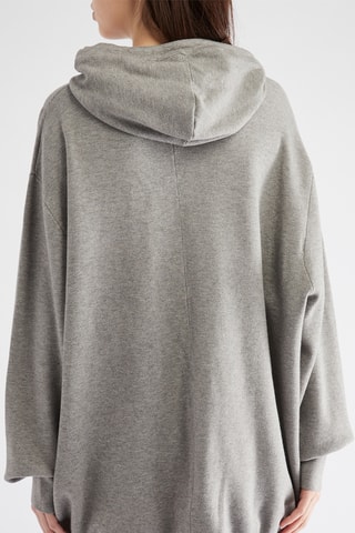 Sweater met Capuchon - Gemêleerd Grijs