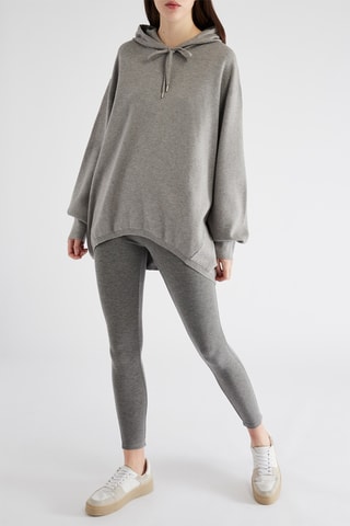 Sweater met Capuchon - Gemêleerd Grijs