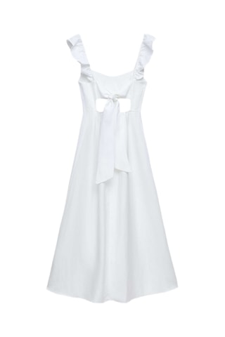 Linnen Midi-jurk - Wit