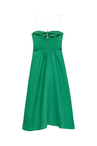 Linnen Midi-jurk - Groen