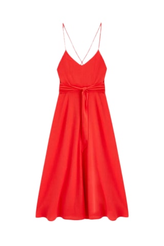 Mouwloze midi-jurk - Rood