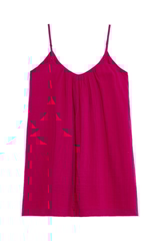 Korte Mouwloze Jurk - Fuchsia