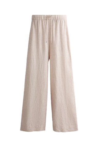 Pantalon droit en lin - Beige