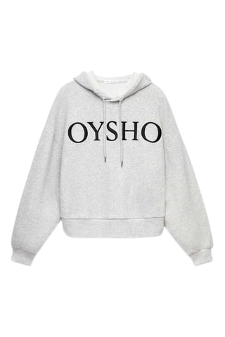 Sweater relaxed met Capuchon - Lichtgrijs