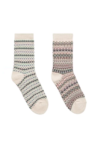 2 paar sokken - Beige