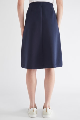 Rechte Rok Hoge Taille - Marineblauw