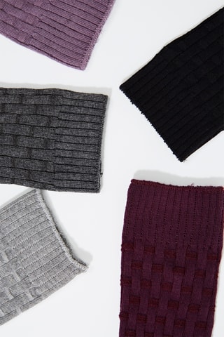 5 paar sokken - Roze en Lichtgrijs