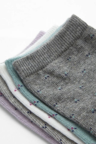 5 paar sokken - Donkergrijs en Wit