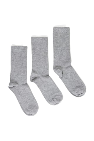 3 paar sokken - Gemêleerd Grijs
