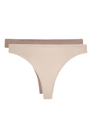 2 Tanga's - Lichtbeige en lichtbruin