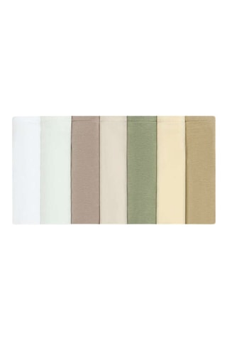 7 Tanga's - Ecru en Zeegroen