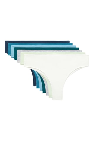 7 Tanga's - Groen en Ecru