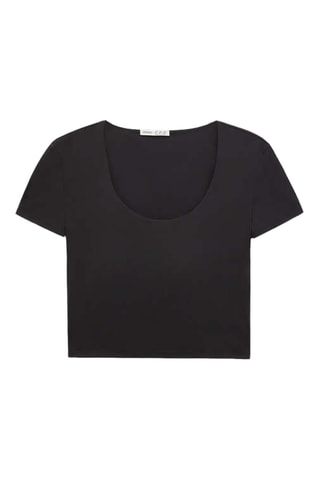 Cropped T-shirt - Zwart