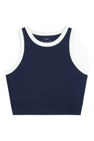 Crop Top - marineblauw