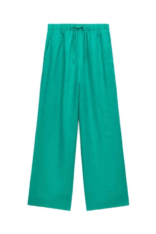 Rechte Linnen Broek - Groen