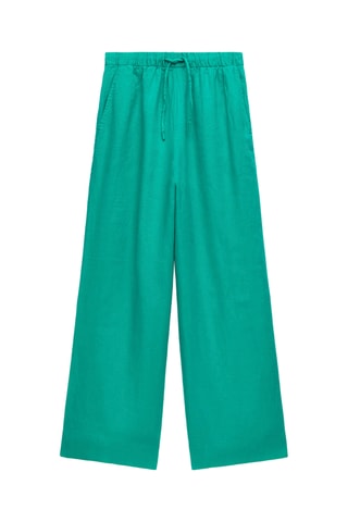 Rechte Linnen Broek - Groen