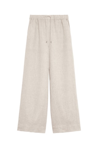 Pantalon droit en lin - Beige