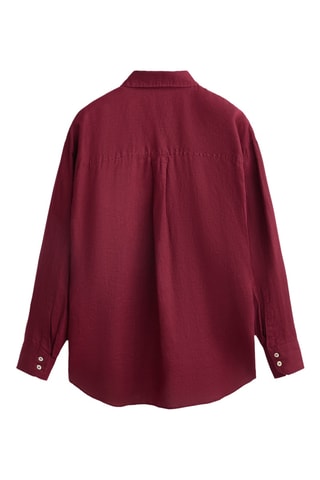 Linnen Blouse - Bordeauxrood