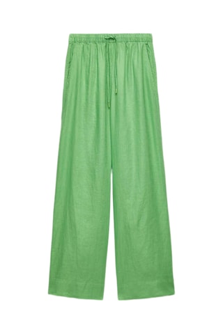 Rechte Linnen Broek - Groen