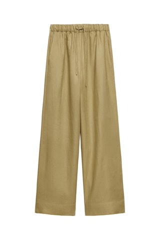 Rechte Linnen Broek - Kaki