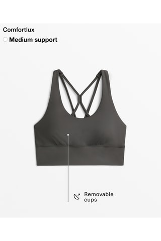 Push-up Sportbeha - Donkergrijs