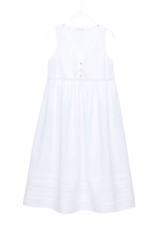 Mouwloos nachthemd - Wit