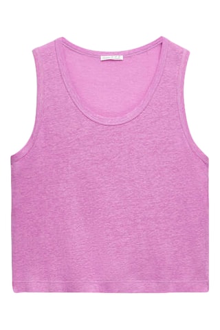 Linnen Crop Top - Roze