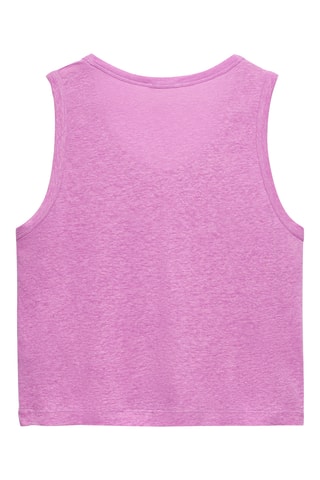Linnen Crop Top - Roze