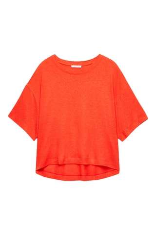 Linnen T-shirt - Oranje